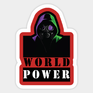 Power World Black And Color T-shirt Sticker